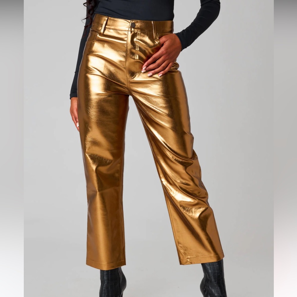 Buddy Love | Travolta High-Rise Metallic Pants {Gold}